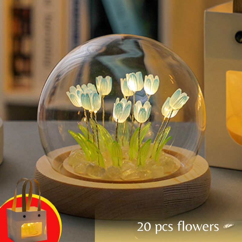 Lampă DIY lalea de asamblat – Lumină florală blândă