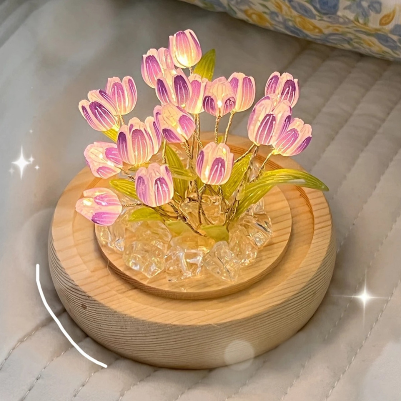 Lampă DIY lalea de asamblat – Lumină florală blândă