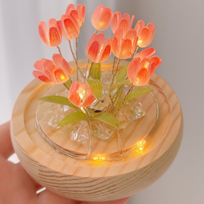 Lampă DIY lalea de asamblat – Lumină florală blândă