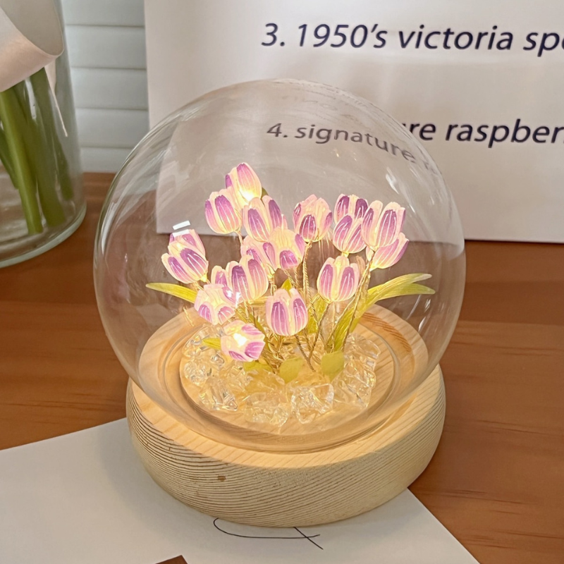 Lampă DIY lalea de asamblat – Lumină florală blândă