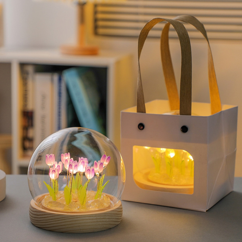 Lampă DIY lalea de asamblat – Lumină florală blândă