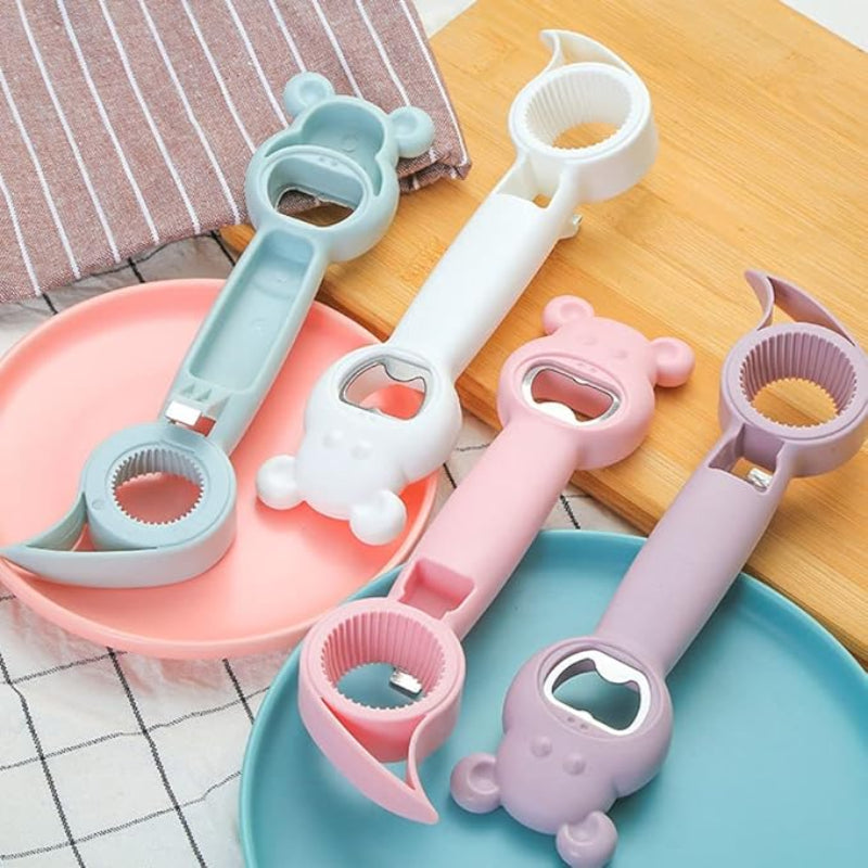 Apribottiglie e barattoli multifunzione 4 in 1