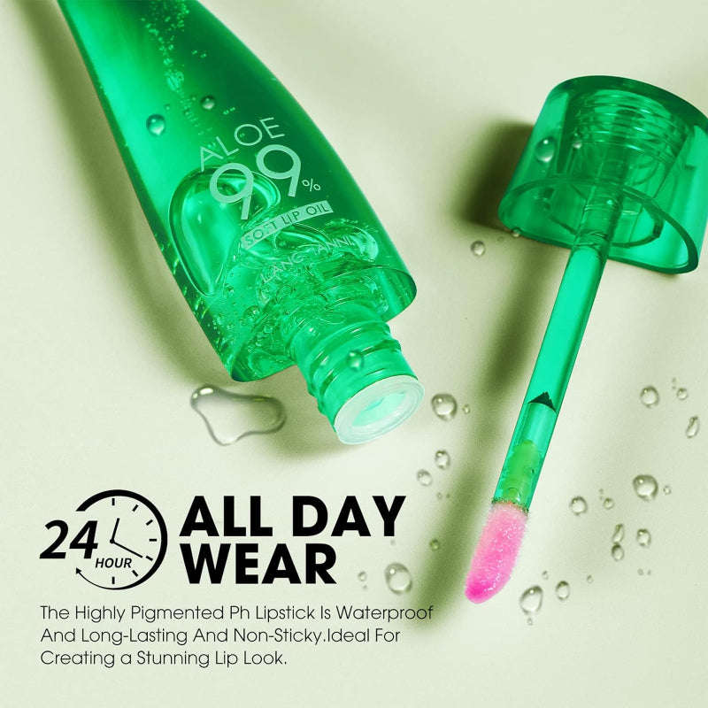 Plump and shiny lips in a single gesture