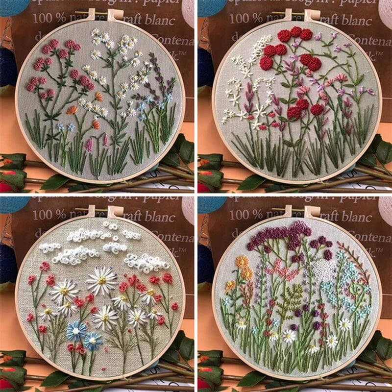 Kit de broderie floral pentru activități creative