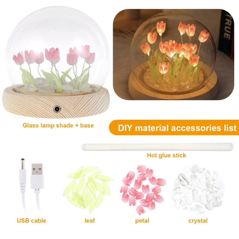 Lampă DIY lalea de asamblat – Lumină florală blândă
