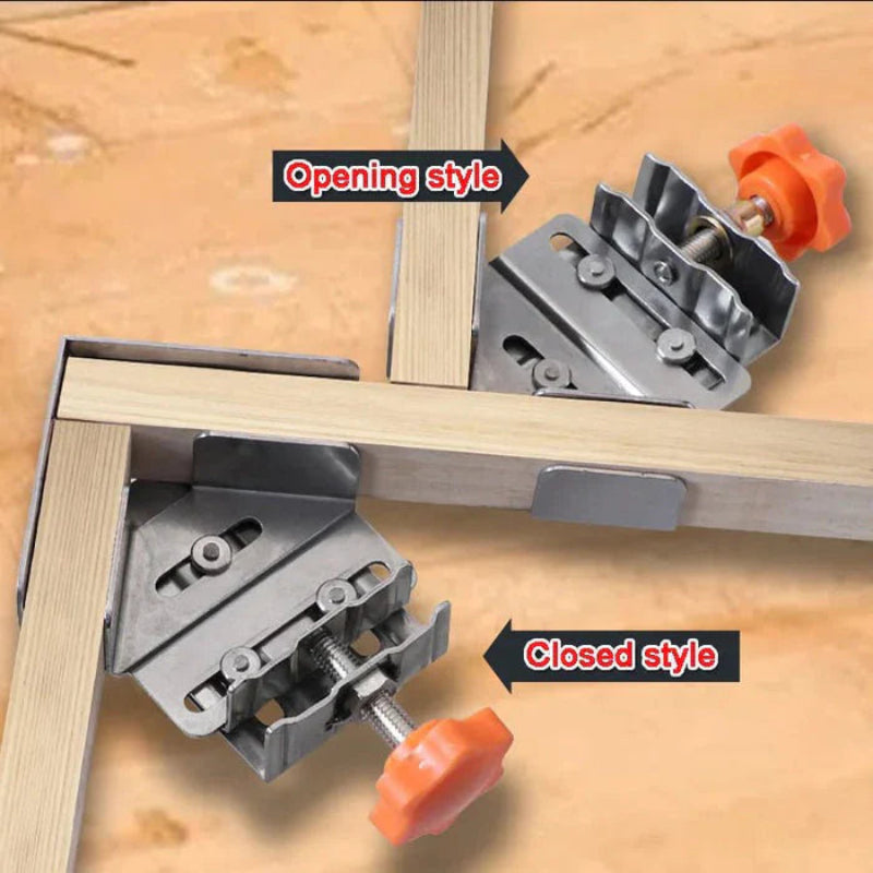 Pince d’angle 90° pour assemblages bois précis