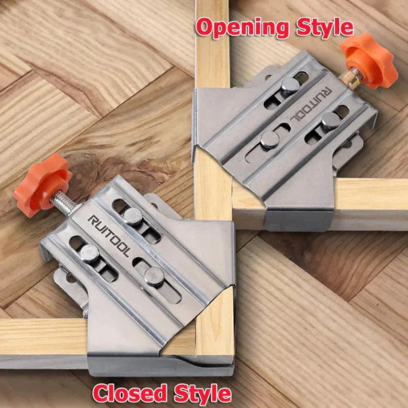 Pince d’angle 90° pour assemblages bois précis