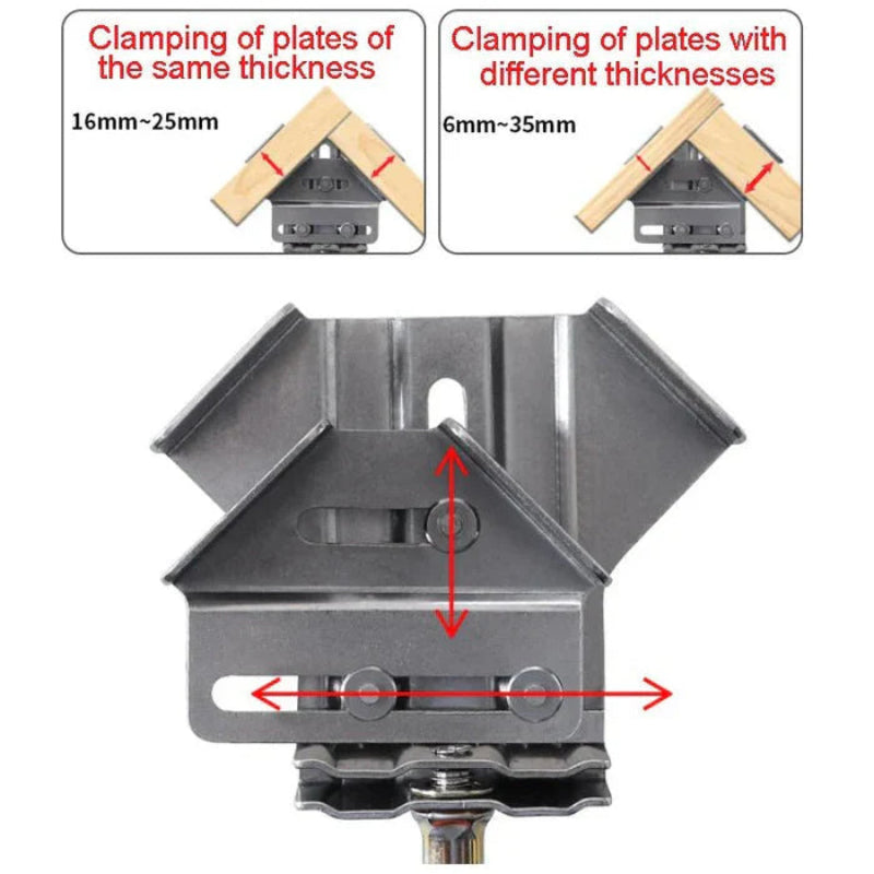 Pince d’angle 90° pour assemblages bois précis