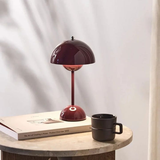 Lámpara de mesa LED moderna, inalámbrica y regulable 
