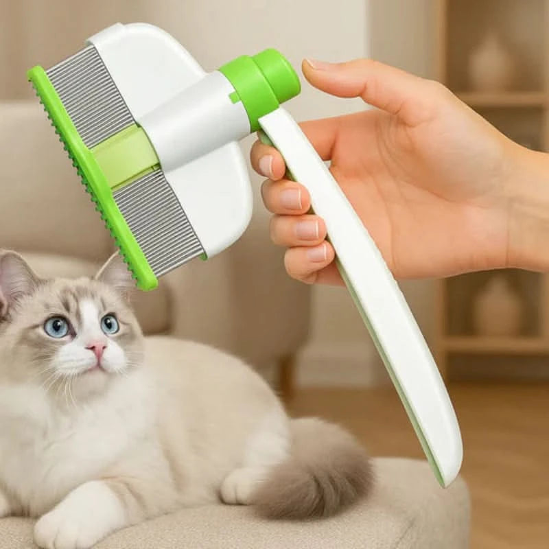 Lemmikkieläinten karvojen poistamiseen tarkoitettu kampa 