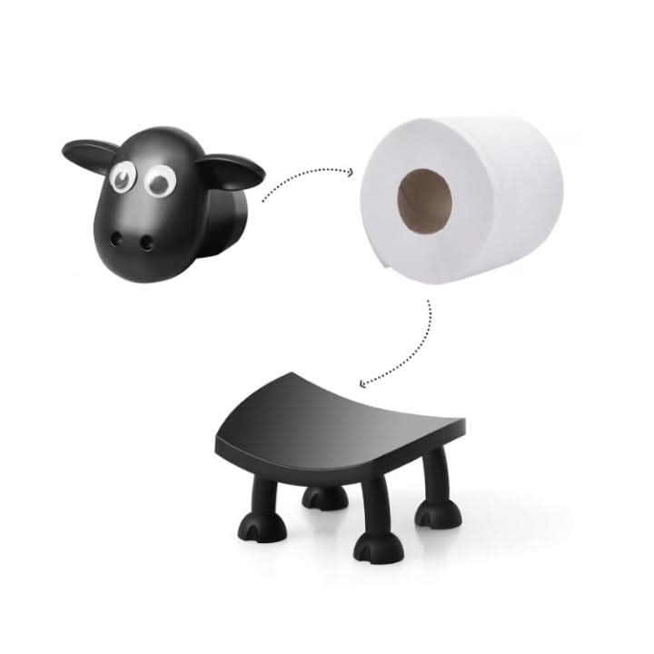 Toiletpapierhouder in de vorm van een schaap 