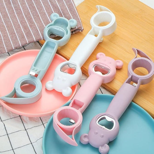 4-in-1 multifunctionele fles- en potopener 