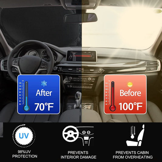 Pare-soleil voiture anti-chaleur sur mesure et efficace