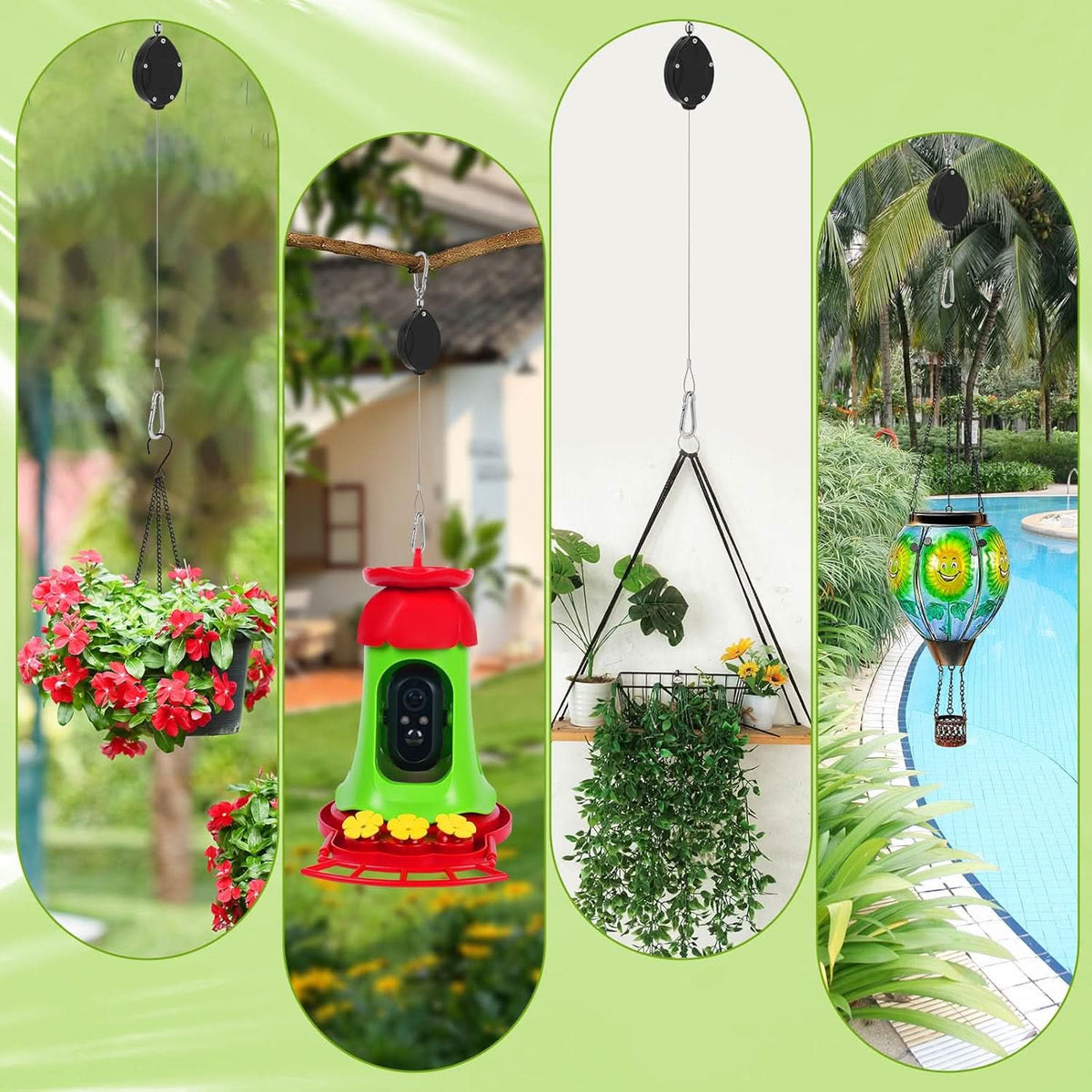 Greifen Sie ganz einfach auf Ihre hängenden Pflanzen zu (x4) 