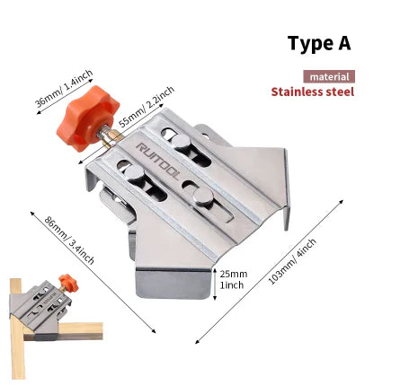 Morsa ad angolo 90° per assemblaggi in legno precisi 