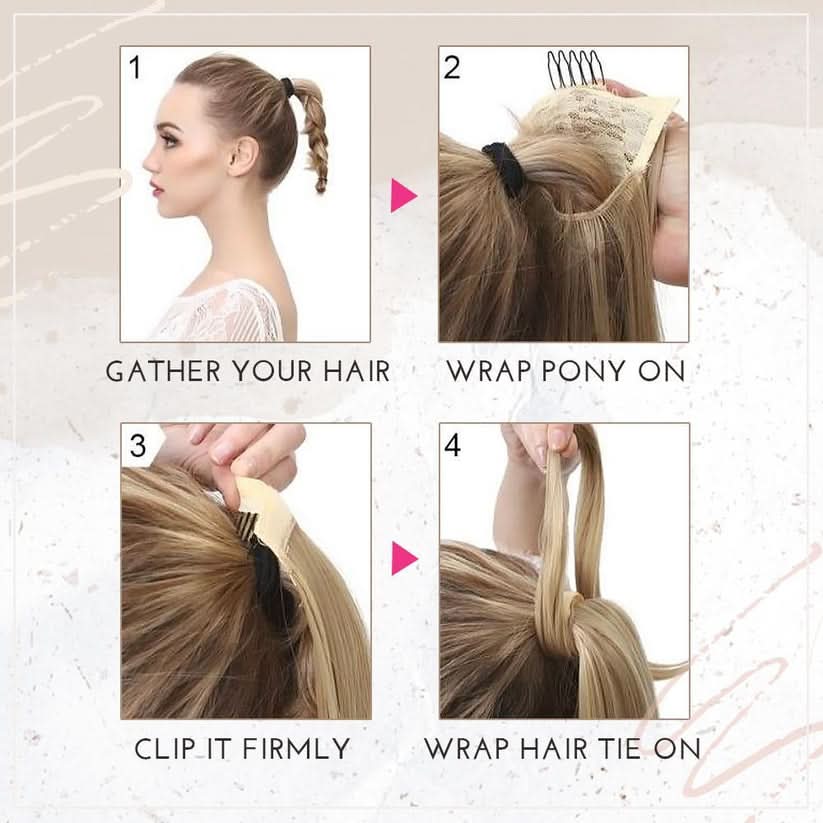 Glamourová prodloužení copu pro chic vzhled 