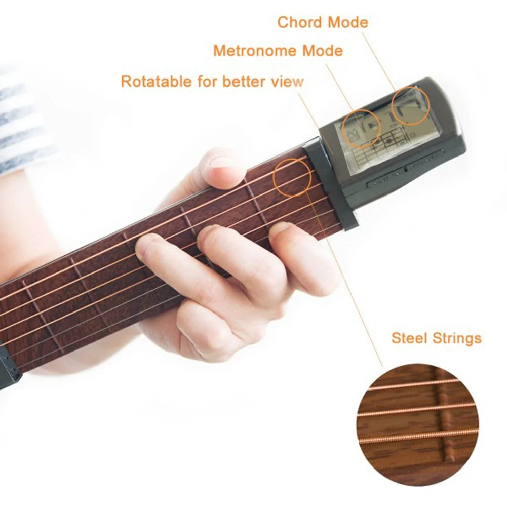 Mango de guitarra portátil para practicar en cualquier lugar 