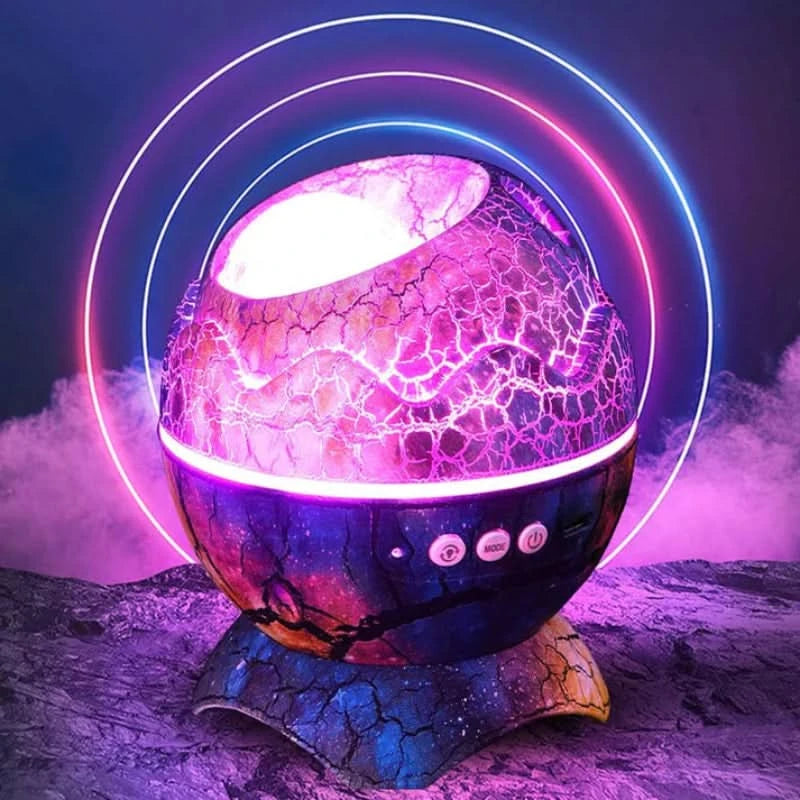 Galaxie projektor med musik og fjernbetjening 