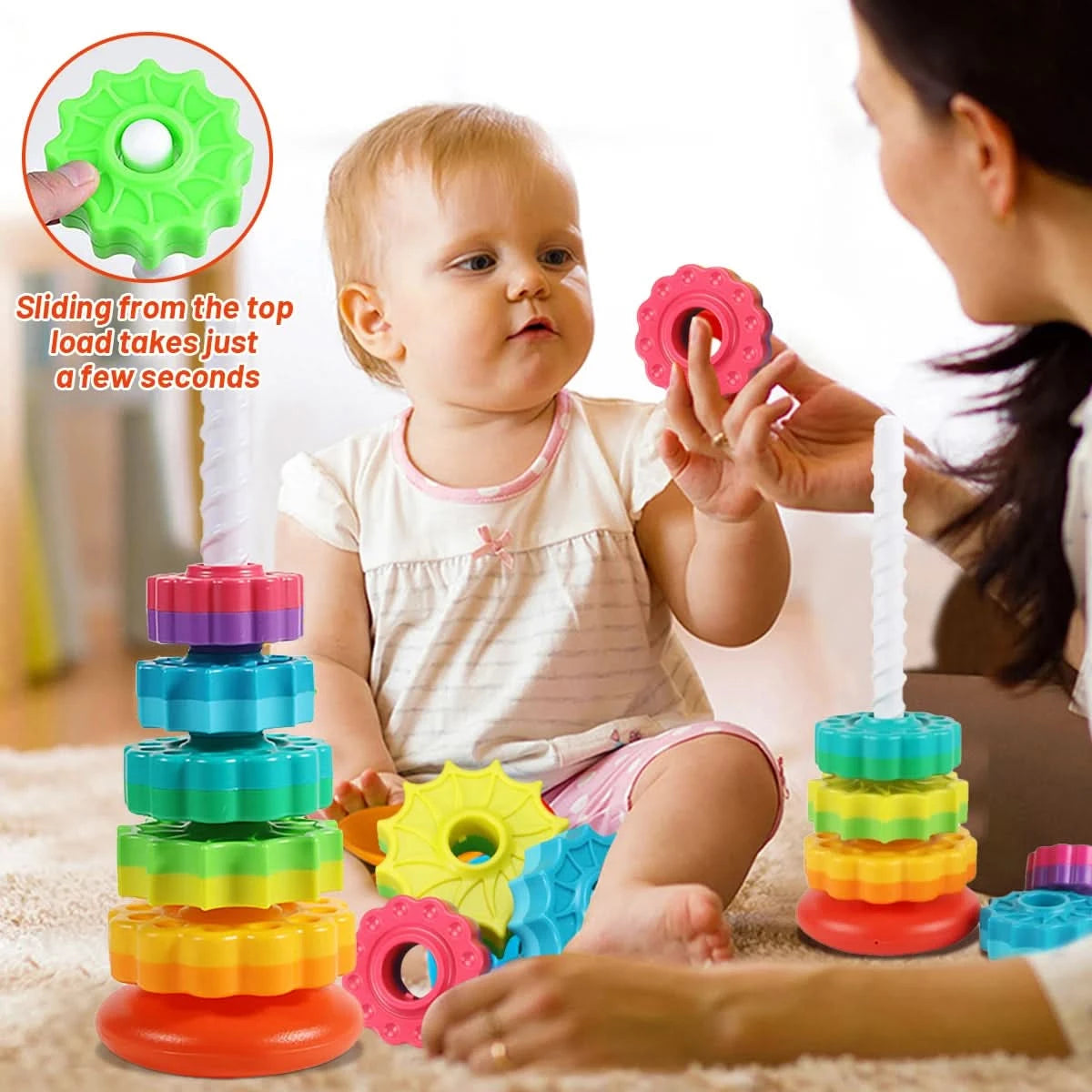 Stapelspel voor baby’s – Ontwaken en leren 