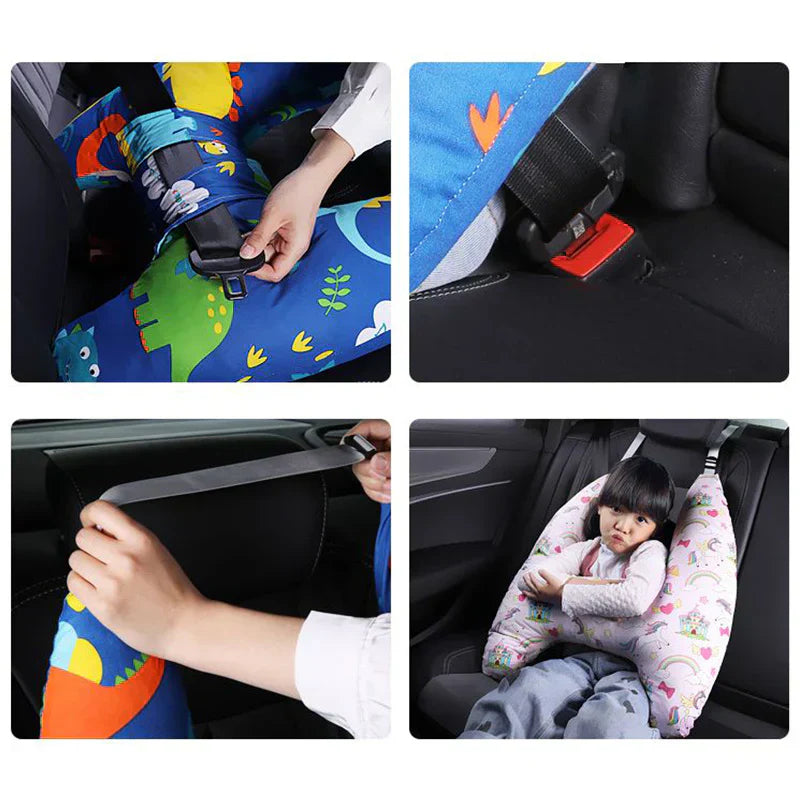 Cojín de viaje para niños con soporte seguro 