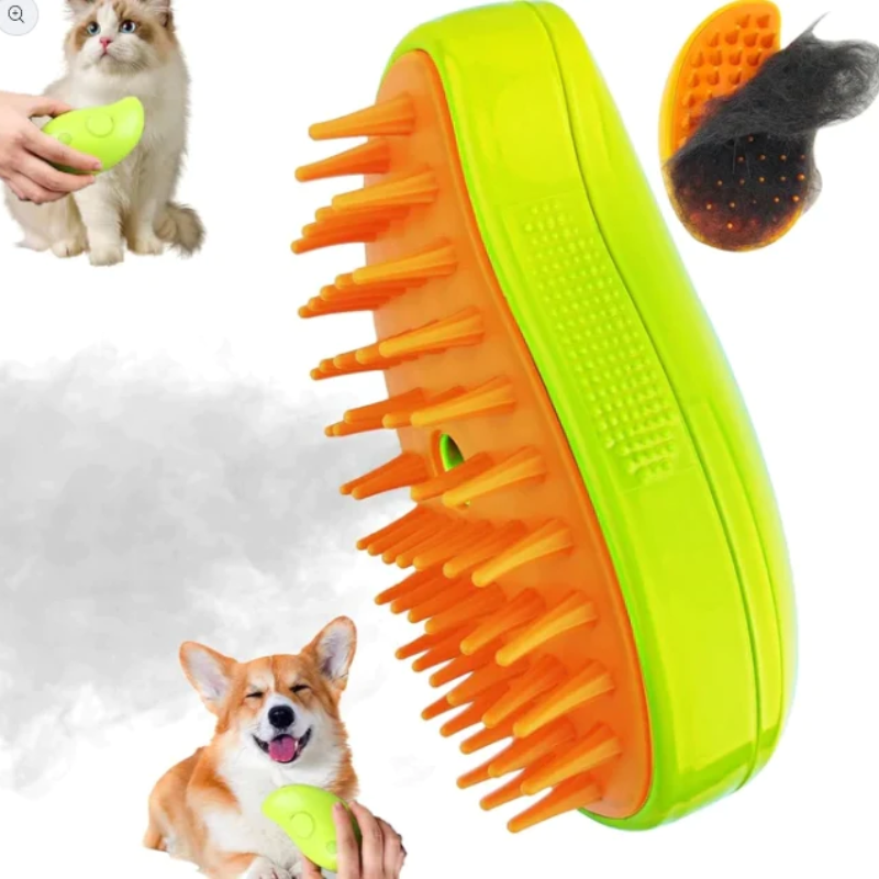 Cepillo de vapor multifuncional para un aseo perfecto de su mascota 