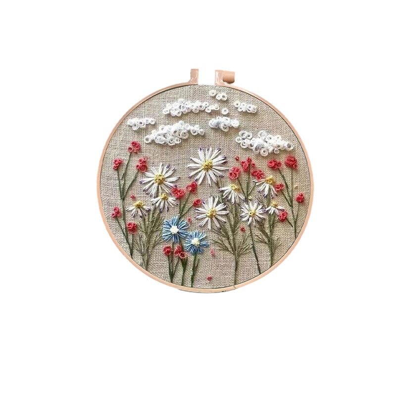 クリエイティブな趣味のためのフラワー刺繍キット 