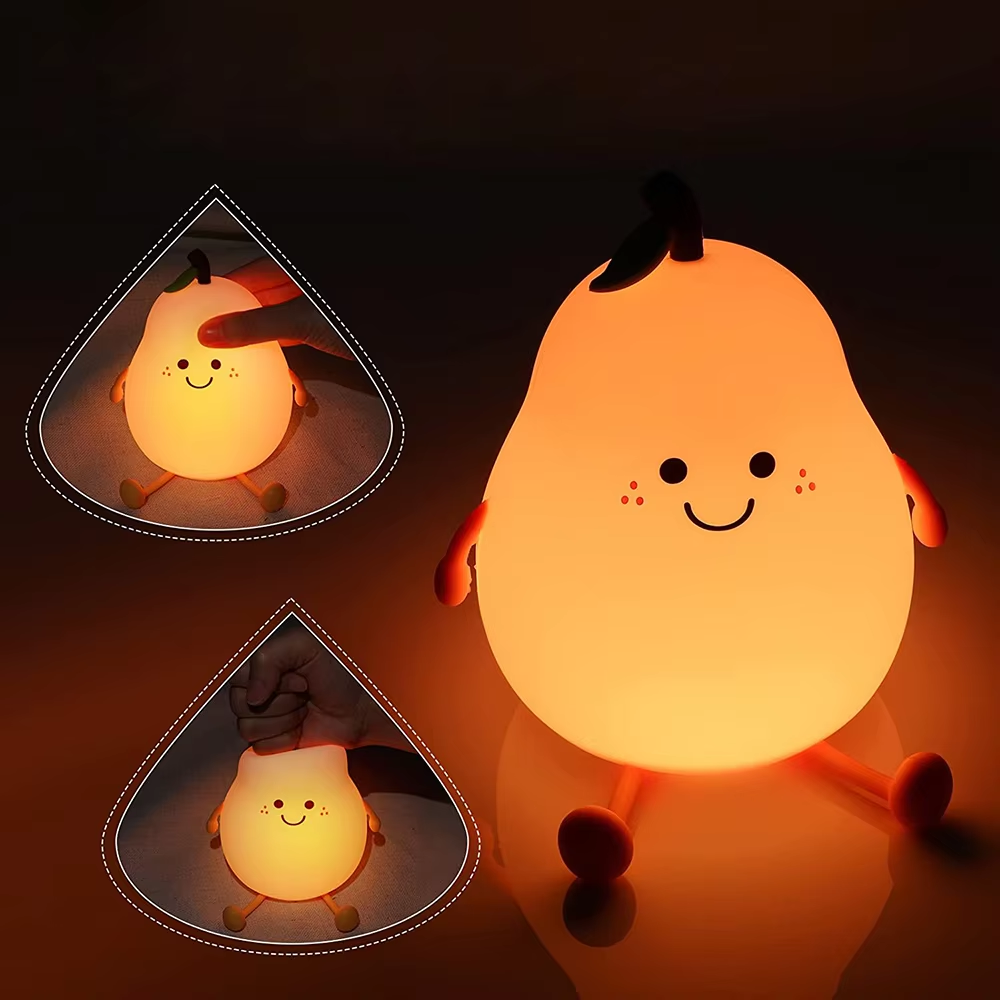 Oppladbar silikon nattlampe for barn 