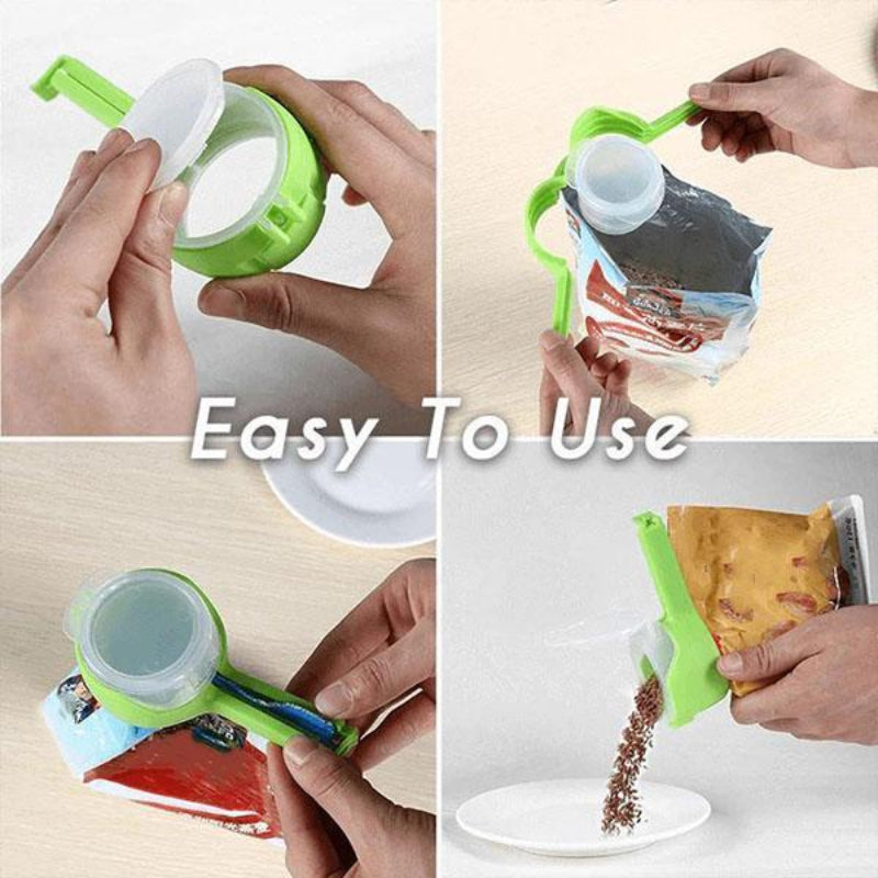Tapones herméticos con vertedor para bolsas 