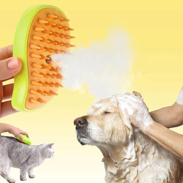 Cepillo de vapor multifuncional para un aseo perfecto de su mascota 